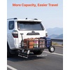 image:imageVEVOR Hitch Mount Cargo Carrier on Wheels 362 x 213 x 118 2in1 Folding Rear Luggage Rack Basket amp Cargo Cart with Hitch Stabilizer Fits 2 Receiver for SUV Pickups 400LBS Load Capacity362 x 213 x 118