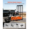 image:imageVEVOR Hitch Mount Wheelchair Carrier 500LBS Mobility Scooter Carrier with Folding Ramp Iron Trailer Hitch Rack Basket with Stabilizer Straps Fit 2 Hitch Receiver for SUV Van Car 453 x 25648 x 28 x 31 in