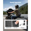 image:imageVEVOR Motorcycle Backrest Sissy Bar Compatible with Harley Touring Models 20092024 with Onepiece Slotted Seat Street Glide Road Glide Road King Adjustable Height Detachable Rider Backrest Black