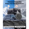 image:imageVEVOR Roof Rack Cargo Basket 46 x 36 x 4 in Heavy Duty Roof Top Carrier Basket with Folding Design 200 lbs Capacity AllWeather EasyInstall Car Top Luggage Holder Universal Fit for SUV Truck Car51in with Bag