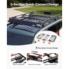 image:imageVEVOR Roof Rack Cargo Basket 46 x 36 x 4 in Heavy Duty Roof Top Carrier Basket with Folding Design 200 lbs Capacity AllWeather EasyInstall Car Top Luggage Holder Universal Fit for SUV Truck Car64in