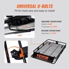 image:imageVEVOR Roof Rack Cargo Basket 46 x 36 x 45 Rooftop Cargo Carrier HeavyDuty 200 LBS Capacity Universal Roof Rack Basket Luggage Holder for SUV Truck VehicleBasket