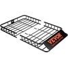 image:imageVEVOR Roof Rack Cargo Basket 46 x 36 x 45 Rooftop Cargo Carrier HeavyDuty 200 LBS Capacity Universal Roof Rack Basket Luggage Holder for SUV Truck VehicleRed