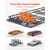 image:imageVEVOR Roof Rack Cargo Basket 46 x 36 x 45 Rooftop Cargo Carrier HeavyDuty 200 LBS Capacity Universal Roof Rack Basket Luggage Holder for SUV Truck VehicleBasket w Bag  Net