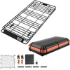 image:imageVEVOR Roof Rack Cargo Basket 46 x 36 x 45 Rooftop Cargo Carrier HeavyDuty 200 LBS Capacity Universal Roof Rack Basket Luggage Holder for SUV Truck VehicleBasket w Bag  Net