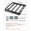image:imageVEVOR Roof Rack Cargo Carrier 48 x 40 x 56 in Universal Rooftop Cargo Basket Car Top Luggage Holder with 150 lbs Max Load Capacity 41 in Fence AntiRust Alloy Steel Wind Fairing for SUV Car48x40in