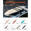 image:imageVEVOR Soft Roof Rack Pads 28 Universal Car Roof Rack Pads for Various Crossbars 88LBS Load Capacity Luggage Kayak Carrier with 2 Tie Down Straps for SUPs Canoes Snowboards Paddle BoardsUse with Cross Bar