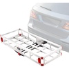 image:imageVEVOR 494 x 224 x 71 in Hitch Cargo Carrier 500lb Capacity Trailer Hitch Mount Aluminum Cargo Basket Luggage Carrier Rack Fits 2 Hitch Receiver for SUV Truck Pickup CampingNo Ramp