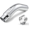image:imageVEVOR Elbow Exhaust Tip 4 Inch Inlet 6 Inch Outlet 23 in Overall Length Chrome Turn Down Exhaust Tip with Clamp for Truck Sedan Sports Car SUV Chrome Structure for High Temperature Resistance4 Inch Inlet5 Inch Outlet