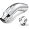 image:imageVEVOR Elbow Exhaust Tip 4 Inch Inlet 6 Inch Outlet 23 in Overall Length Chrome Turn Down Exhaust Tip with Clamp for Truck Sedan Sports Car SUV Chrome Structure for High Temperature Resistance4 Inch Inlet6 Inch Outlet