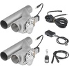 image:imageVEVOR Electric Exhaust Cutout 25 Inch 2PCS Universal Stainless Steel Exhaust Valve Kit with One Controller Remote Kit Cut Out Valve Y Pipe Remote Control Fits Trucks Sedans Sports Cars SUVs