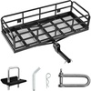 image:imageVEVOR Hitch Mount Cargo Carrier on Wheels 362 x 213 x 118 2in1 Folding Rear Luggage Rack Basket amp Cargo Cart with Hitch Stabilizer Fits 2 Receiver for SUV Pickups 400LBS Load Capacity60 x 24 x 14