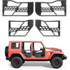 image:imageVEVOR Jeep Tube Doors 4Door Compatible with 20072018 Jeep Wrangler JK JKU Unlimited Steel Off Road Front amp Rear Tubular Half Doors with Storage Bag Rubber Pads HeavyDuty Hinges and OE Latch