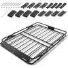 image:imageVEVOR Roof Rack Cargo Basket 46 x 36 x 4 in Heavy Duty Roof Top Carrier Basket with Folding Design 200 lbs Capacity AllWeather EasyInstall Car Top Luggage Holder Universal Fit for SUV Truck Car46in