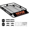 image:imageVEVOR Roof Rack Cargo Basket 46 x 36 x 45 Rooftop Cargo Carrier HeavyDuty 200 LBS Capacity Universal Roof Rack Basket Luggage Holder for SUV Truck VehicleRed
