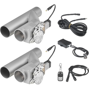 image:imageVEVOR Electric Exhaust Cutout 25 Inch 2PCS Universal Stainless Steel Exhaust Valve Kit with One Controller Remote Kit Cut Out Valve Y Pipe Remote Control Fits Trucks Sedans Sports Cars SUVs