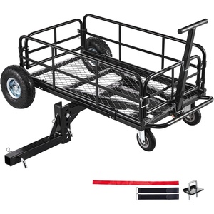 image:imageVEVOR Hitch Mount Cargo Carrier on Wheels 362 x 213 x 118 2in1 Folding Rear Luggage Rack Basket amp Cargo Cart with Hitch Stabilizer Fits 2 Receiver for SUV Pickups 400LBS Load Capacity362 x 213 x 118