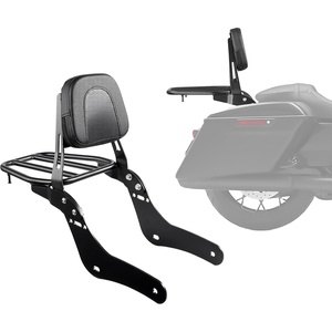 image:imageVEVOR Motorcycle Backrest Sissy Bar Compatible With HarleyDavidson Touring Street Glide Road Glide Road King 122 inch Height Detachable Rider Backrest For Motorcycles BlackHonda Rebel CMX
