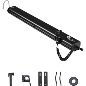 image:imageVEVOR Pressurized Water Tank Lightweight Aluminum MetalMultiDispensing Outdoor Roof Rack Water Tank with 2 SplashGuard PanelsVersatile Nozzle with Pressurization PortFit for Trunks8 Gal