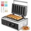 image:imageHappyBuy Commercial Waffle Stick Maker  6PCS 1500W NonStick Stainless Steel Temp amp Time Control for Restaurant Bakery Snack Bar amp Family