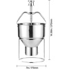 image:imageHappybuy Donut Depositor Large Capacity Manual Donuts Dropper 304 Stainless Steel Commercial Batter Dispenser 6 Thickness Adjustment Doughnut Hopper with Stand Ideal for Restaurant
