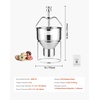 image:imageHappybuy Donut Depositor Large Capacity Manual Donuts Dropper 304 Stainless Steel Commercial Batter Dispenser 6 Thickness Adjustment Doughnut Hopper with Stand Ideal for Restaurant