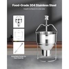 image:imageHappybuy Donut Depositor Large Capacity Manual Donuts Dropper 304 Stainless Steel Commercial Batter Dispenser 6 Thickness Adjustment Doughnut Hopper with Stand Ideal for Restaurant
