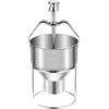 image:imageHappybuy Donut Depositor Large Capacity Manual Donuts Dropper 304 Stainless Steel Commercial Batter Dispenser 6 Thickness Adjustment Doughnut Hopper with Stand Ideal for Restaurant