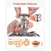 image:imageHappybuy Donut Depositor Large Capacity Manual Donuts Dropper 304 Stainless Steel Commercial Batter Dispenser 6 Thickness Adjustment Doughnut Hopper with Stand Ideal for Restaurant