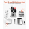 image:imageVEVOR Commercial Automatic Donuts Machine 4 Rows Donuts Making Equipment 240 pcshour Electric High Power Doughnut Maker Stainless Steel Frying Auto Fryer with Intelligent Control