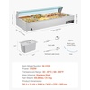 image:imageVEVOR Commercial Food Warmer 1500W Electric Stainless Steel Steam Food Warmer with Glass Cover 6 x 13 Size Pans Buffet Bain Marie with Soup amp Perforated Ladles for Catering Restaurant amp Party563 x 2244 x 1516 in