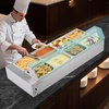 image:imageVEVOR Commercial Food Warmer 1500W Electric Stainless Steel Steam Food Warmer with Glass Cover 6 x 13 Size Pans Buffet Bain Marie with Soup amp Perforated Ladles for Catering Restaurant amp Party8x12Pan 96QT