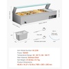 image:imageVEVOR Commercial Food Warmer 1500W Electric Stainless Steel Steam Food Warmer with Glass Cover 6 x 13 Size Pans Buffet Bain Marie with Soup amp Perforated Ladles for Catering Restaurant amp Party6x13Pan