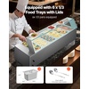 image:imageVEVOR Commercial Food Warmer 1500W Electric Stainless Steel Steam Food Warmer with Glass Cover 6 x 13 Size Pans Buffet Bain Marie with Soup amp Perforated Ladles for Catering Restaurant amp Party6x13Pan
