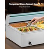 image:imageVEVOR Commercial Food Warmer 1500W Electric Stainless Steel Steam Food Warmer with Glass Cover 6 x 13 Size Pans Buffet Bain Marie with Soup amp Perforated Ladles for Catering Restaurant amp Party8x12Pan 96QT