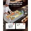 image:imageVEVOR Commercial Food Warmer 1500W Electric Stainless Steel Steam Food Warmer with Glass Cover 6 x 13 Size Pans Buffet Bain Marie with Soup amp Perforated Ladles for Catering Restaurant amp Party9x13Pan72QT