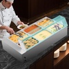 image:imageVEVOR Commercial Food Warmer 1500W Electric Stainless Steel Steam Food Warmer with Glass Cover 6 x 13 Size Pans Buffet Bain Marie with Soup amp Perforated Ladles for Catering Restaurant amp Party6x12Pan 72QT