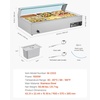 image:imageVEVOR Commercial Food Warmer 1500W Electric Stainless Steel Steam Food Warmer with Glass Cover 6 x 13 Size Pans Buffet Bain Marie with Soup amp Perforated Ladles for Catering Restaurant amp Party9x13Pan72QT