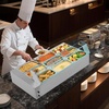 image:imageVEVOR Commercial Food Warmer 1500W Electric Stainless Steel Steam Food Warmer with Glass Cover 6 x 13 Size Pans Buffet Bain Marie with Soup amp Perforated Ladles for Catering Restaurant amp Party9x13Pan72QT