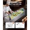 image:imageVEVOR Commercial Food Warmer 1500W Electric Stainless Steel Steam Food Warmer with Glass Cover 6 x 13 Size Pans Buffet Bain Marie with Soup amp Perforated Ladles for Catering Restaurant amp Party4x12Pan48QT