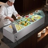 image:imageVEVOR Commercial Food Warmer 1500W Electric Stainless Steel Steam Food Warmer with Glass Cover 6 x 13 Size Pans Buffet Bain Marie with Soup amp Perforated Ladles for Catering Restaurant amp Party4x12Pan48QT