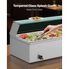 image:imageVEVOR Commercial Food Warmer 1500W Electric Stainless Steel Steam Food Warmer with Glass Cover 6 x 13 Size Pans Buffet Bain Marie with Soup amp Perforated Ladles for Catering Restaurant amp Party4x12Pan48QT