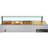 image:imageVEVOR Commercial Food Warmer 1500W Electric Stainless Steel Steam Food Warmer with Glass Cover 6 x 13 Size Pans Buffet Bain Marie with Soup amp Perforated Ladles for Catering Restaurant amp Party4x12Pan48QT