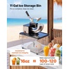 image:imageVEVOR Commercial Ice Crusher 661LBSH 350W Electric Snow Cone Machine with 4 Blades 1400RPM Stainless Steel Shaved Ice Machine with 11 Gal CrushedIce Box for Family Restaurants Bars WhiteBlack