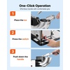 image:imageVEVOR Commercial Ice Crusher 661LBSH 350W Electric Snow Cone Machine with 4 Blades 1400RPM Stainless Steel Shaved Ice Machine with 11 Gal CrushedIce Box for Family Restaurants Bars WhiteBlack