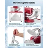 image:imageVEVOR Commercial Ice Crusher 661LBSH 350W Electric Snow Cone Machine with 4 Blades 1400RPM Stainless Steel Shaved Ice Machine with 11 Gal CrushedIce Box for Family Restaurants Bars WhiteRed