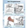 image:imageVEVOR Commercial Ice Crusher 661LBSH 350W Electric Snow Cone Machine with 4 Blades 1400RPM Stainless Steel Shaved Ice Machine with 11 Gal CrushedIce Box for Family Restaurants Bars WhiteWhite