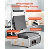 image:imageVEVOR Commercial Panini Grill 1800W Electric Sandwich Panini Maker Stainless Steel Sandwichs Press Grill with Handle and Temp Control 135x93 in Full Flat Enamel Plate for Hamburger Steak Bacon