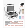 image:imageVEVOR Commercial Panini Grill 1800W Electric Sandwich Panini Maker Stainless Steel Sandwichs Press Grill with Handle and Temp Control 135x93 in Full Flat Enamel Plate for Hamburger Steak Bacon