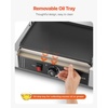 image:imageVEVOR Commercial Panini Grill 1800W Electric Sandwich Panini Maker Stainless Steel Sandwichs Press Grill with Handle and Temp Control 135x93 in Full Flat Enamel Plate for Hamburger Steak Bacon
